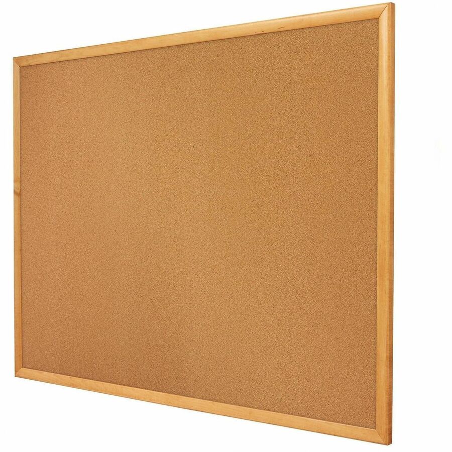 Quartet Classic Series Cork Bulletin Board - 36" Board Height x 48" Board Width - Brown Natural Cork Surface - Self-healing, Flexible, Durable - Oak Frame - 1 Each