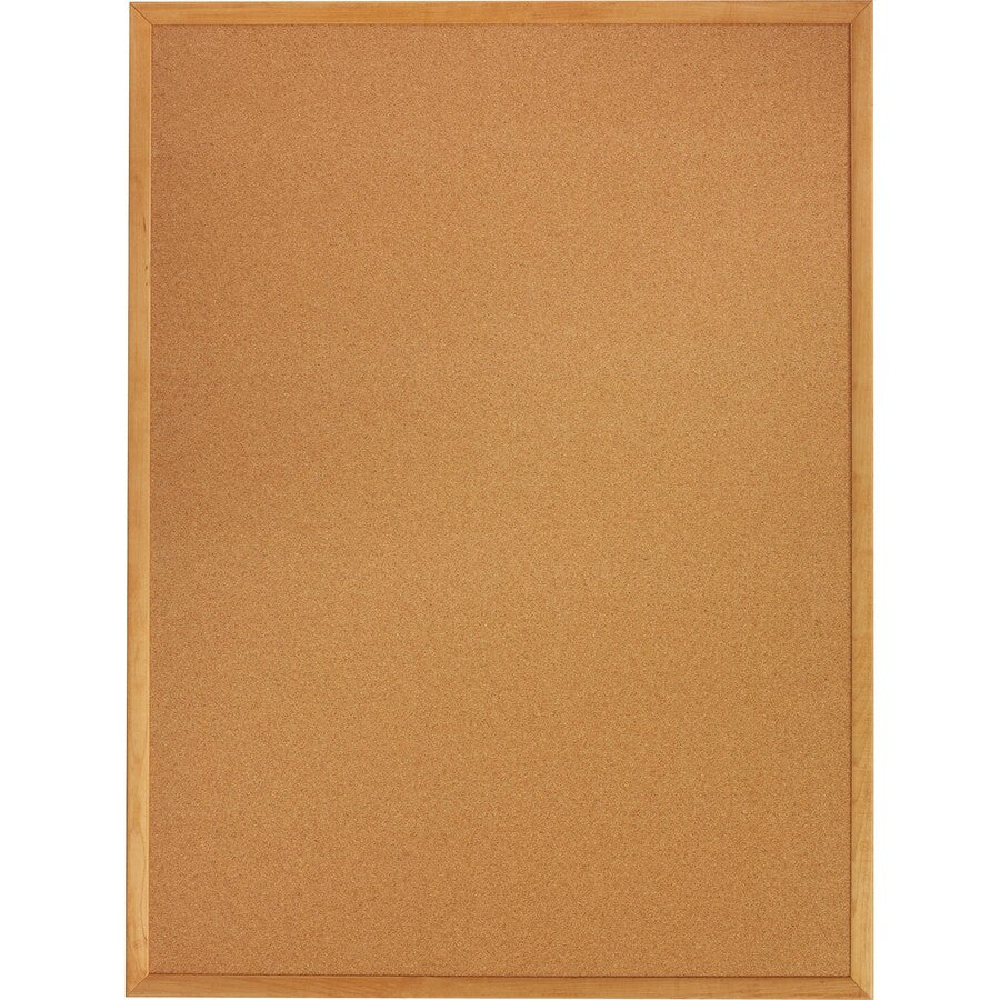 Quartet Classic Series Cork Bulletin Board - 36" Board Height x 60" Board Width - Brown Natural Cork Surface - Self-healing, Flexible, Durable - Oak Frame - 1 Each