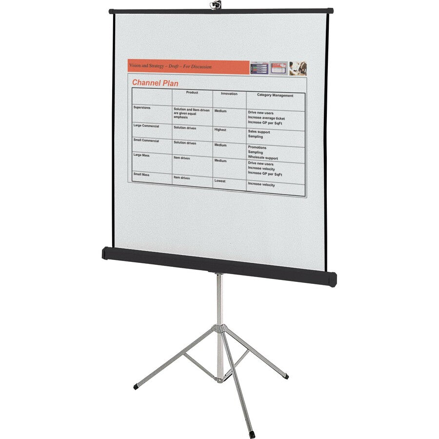 Quartet Manual Projection Screen - 1:1 - Matte White - 60" Height x 60" Width - Surface Mount