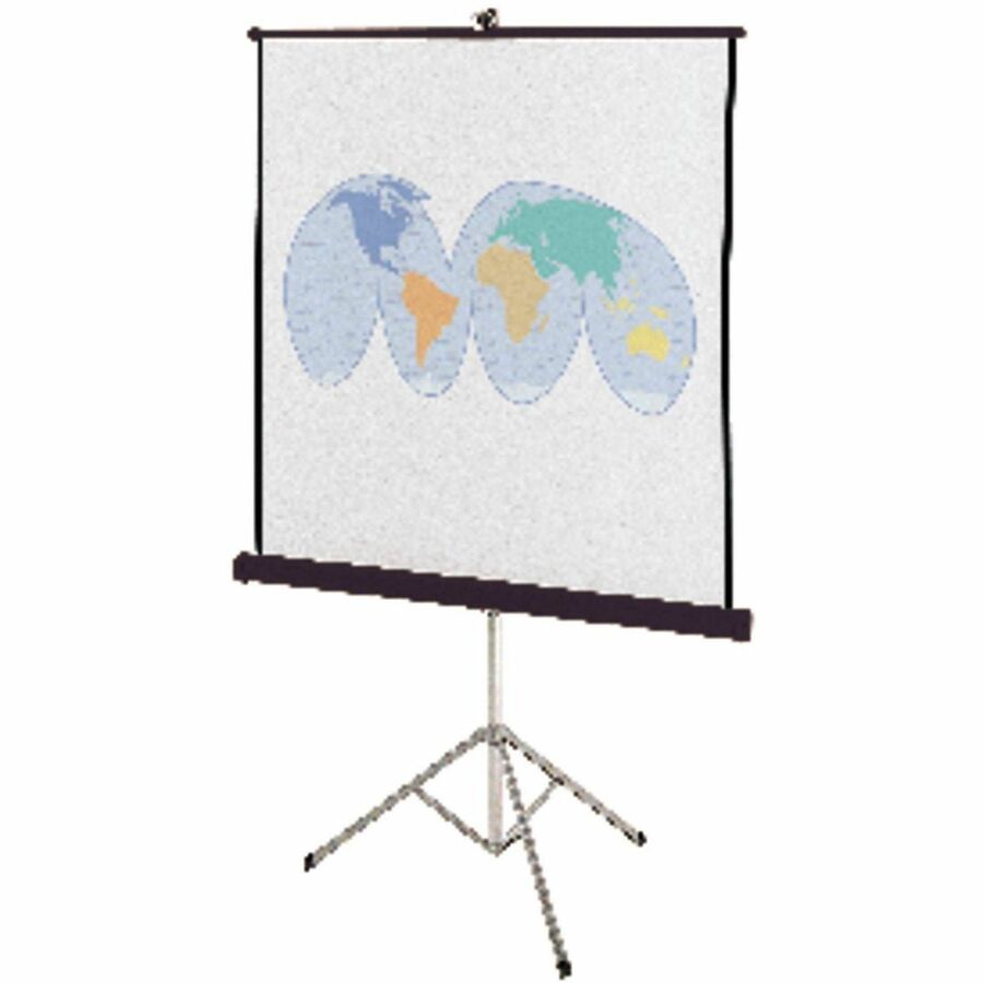 Quartet Manual Projection Screen - 1:1 - Matte White - 70" Height x 70" Width - Surface Mount