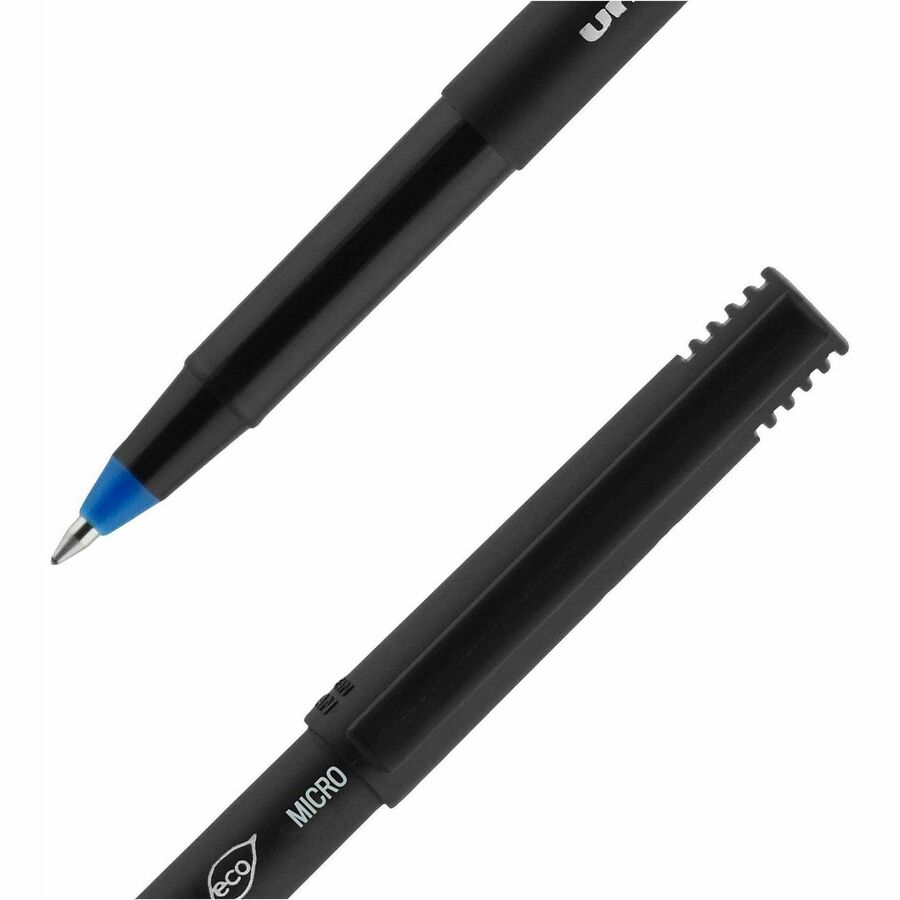 uniball™ Onyx Rollerball Pens - 0.5 mm Micro Pen Point - Blue Ink - 1 Dozen