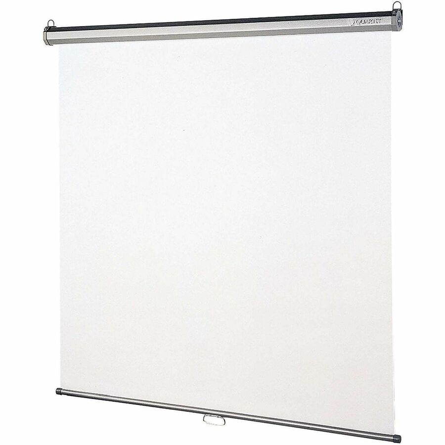 Quartet Manual Projection Screen - 1:1 - Matte White - 70" Height x 70" Width - Wall Mount, Ceiling Mount