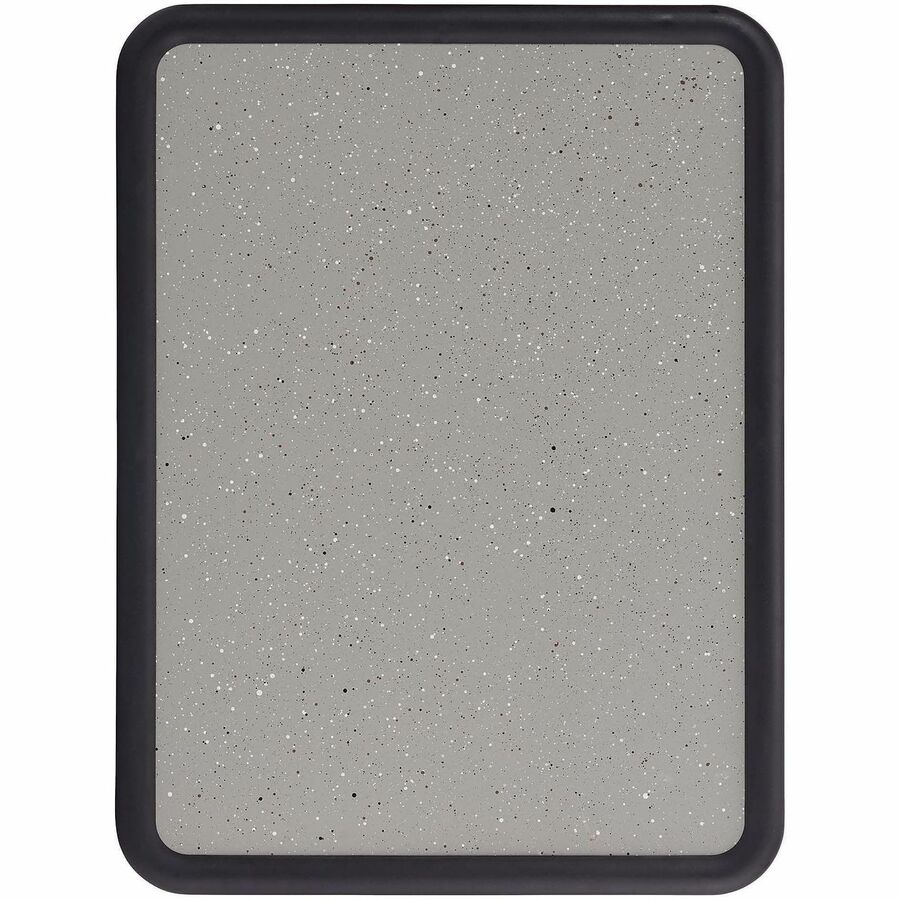 Quartet Contour Bulletin Board - 36" Board Height x 48" Board Width - Faux Granite Surface - Self-healing, Durable - Black Frame - 1 Each