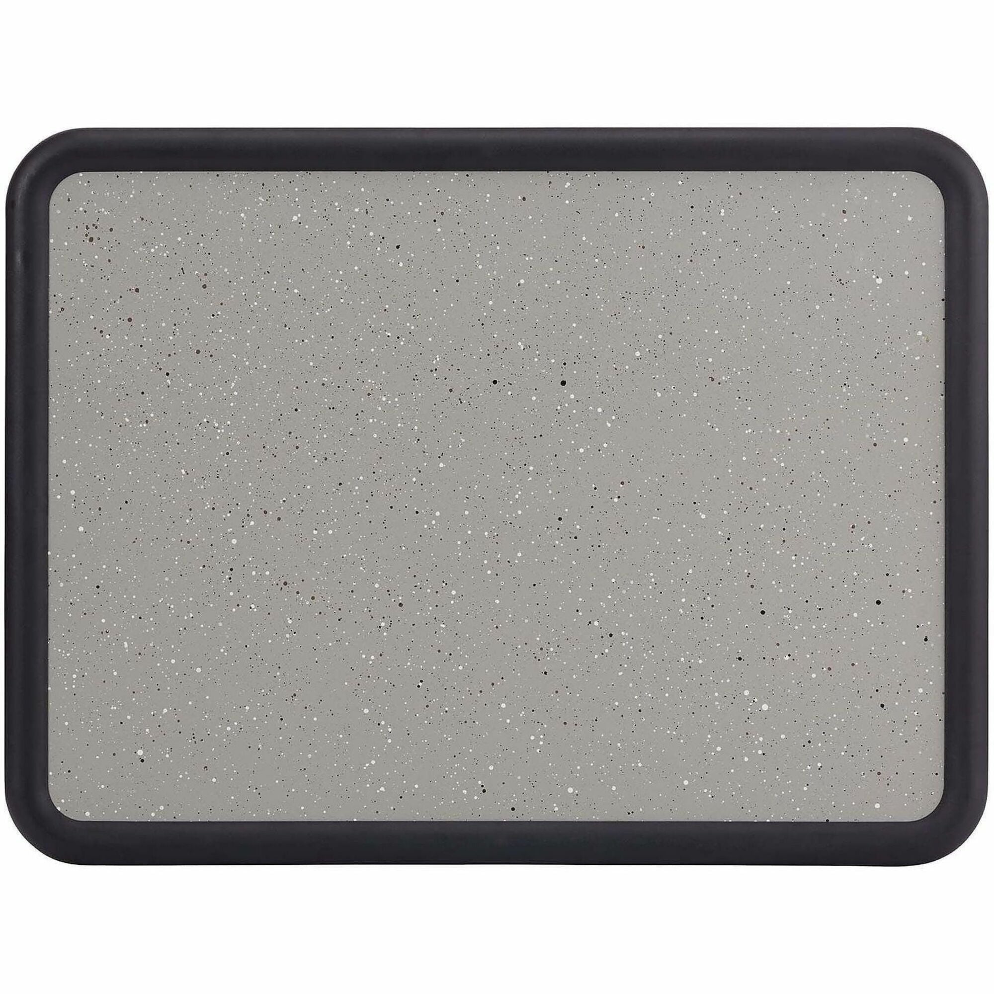 Quartet Contour Bulletin Board - 36" Board Height x 48" Board Width - Faux Granite Surface - Self-healing, Durable - Black Frame - 1 Each