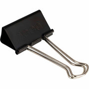 Large - 2" Width - 1.06" Size Capacity - Reusable - Black - Plastic - 1 Dozen