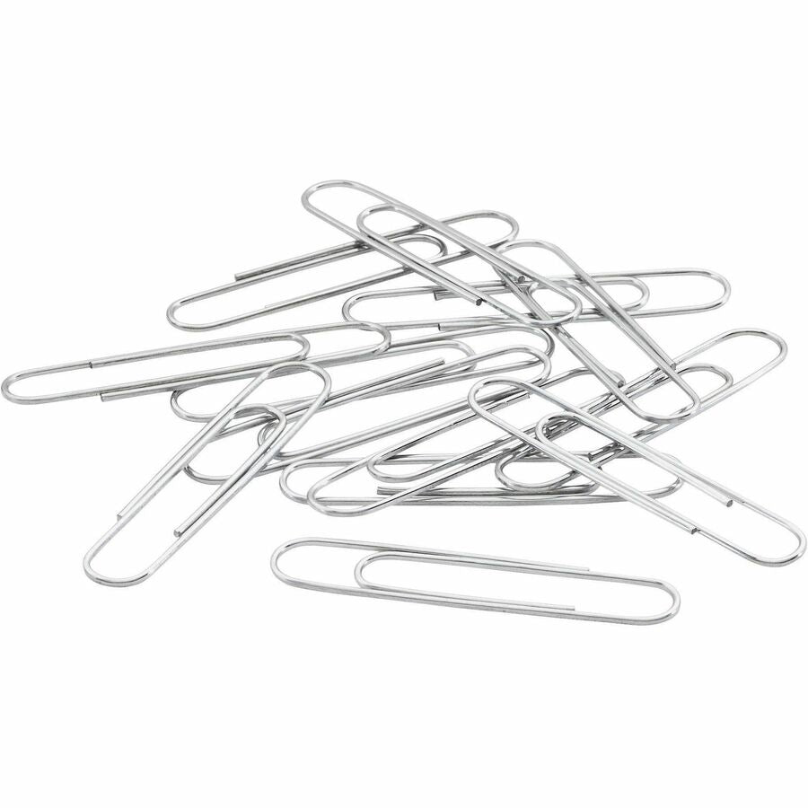 Jumbo - 2.3" Width - 1.88" Size Capacity - 20 Sheet Capacity - Corrosion Resistant, Galvanized, Long Lasting - Silver - Metal - 100/Box - 10 / Pack