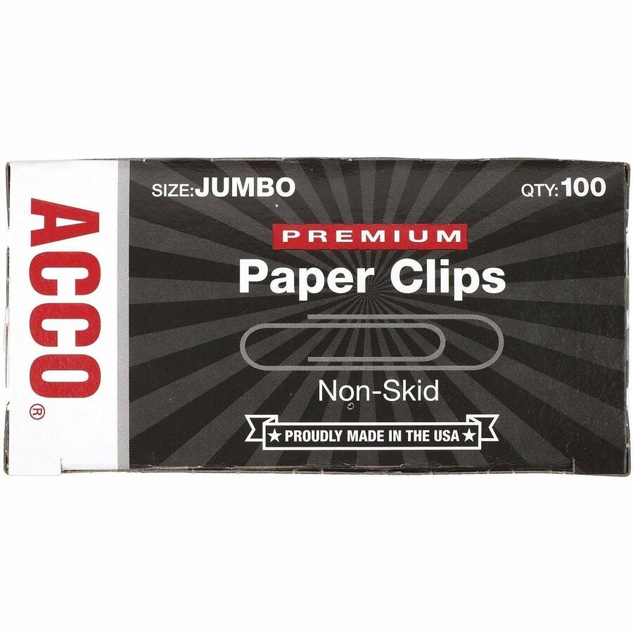 Jumbo - 20 Sheet Capacity - Non-skid, Galvanized, Corrosion Resistant, Long Lasting - Silver - Metal, Zinc Plated - 100/Box - 10 / Pack