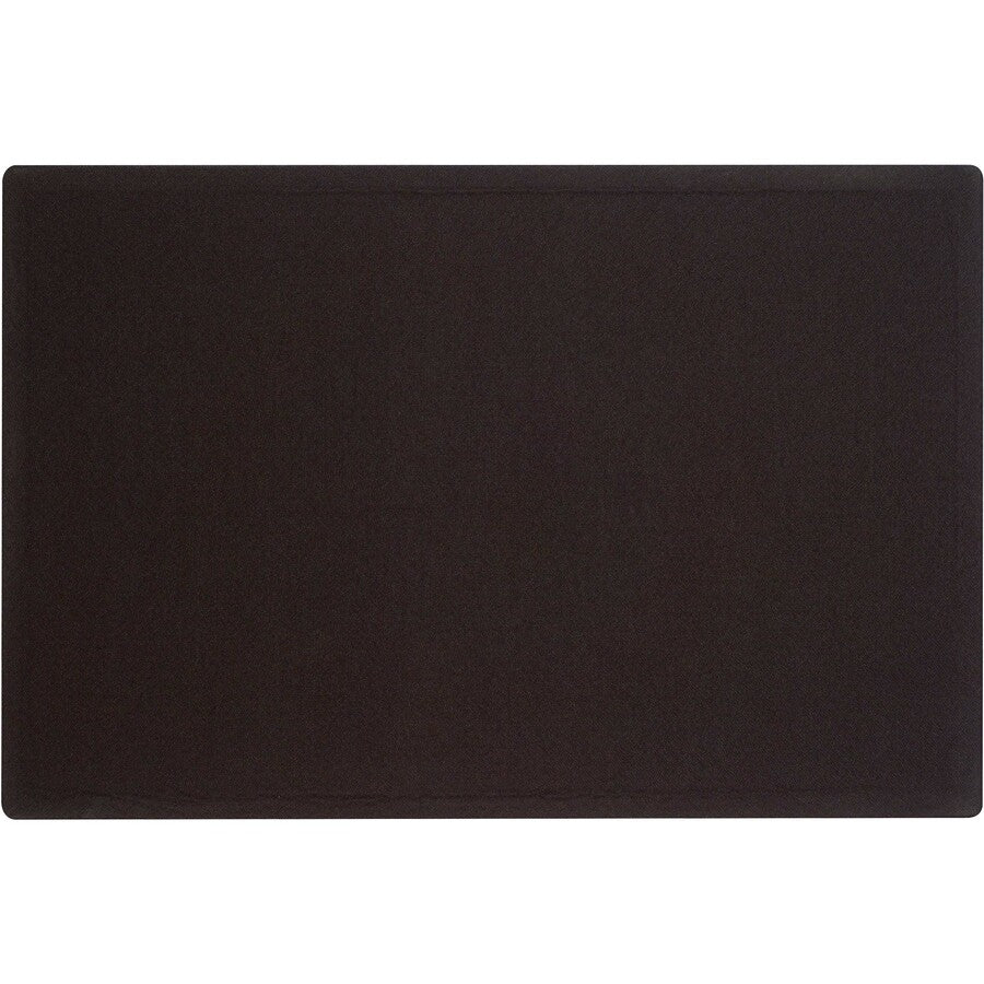 Quartet Oval Office Bulletin Board - 24" Board Height x 36" Board Width - Black Fabric Surface - Frameless, Flexible - Black Frame - 1 Each
