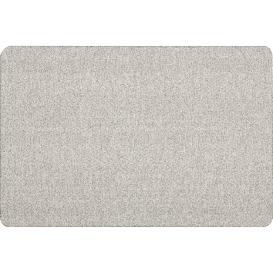 Quartet Oval Office Bulletin Board - 36" Board Height x 48" Board Width - Gray Fabric Surface - Frameless, Flexible - Gray Frame - 1 Each