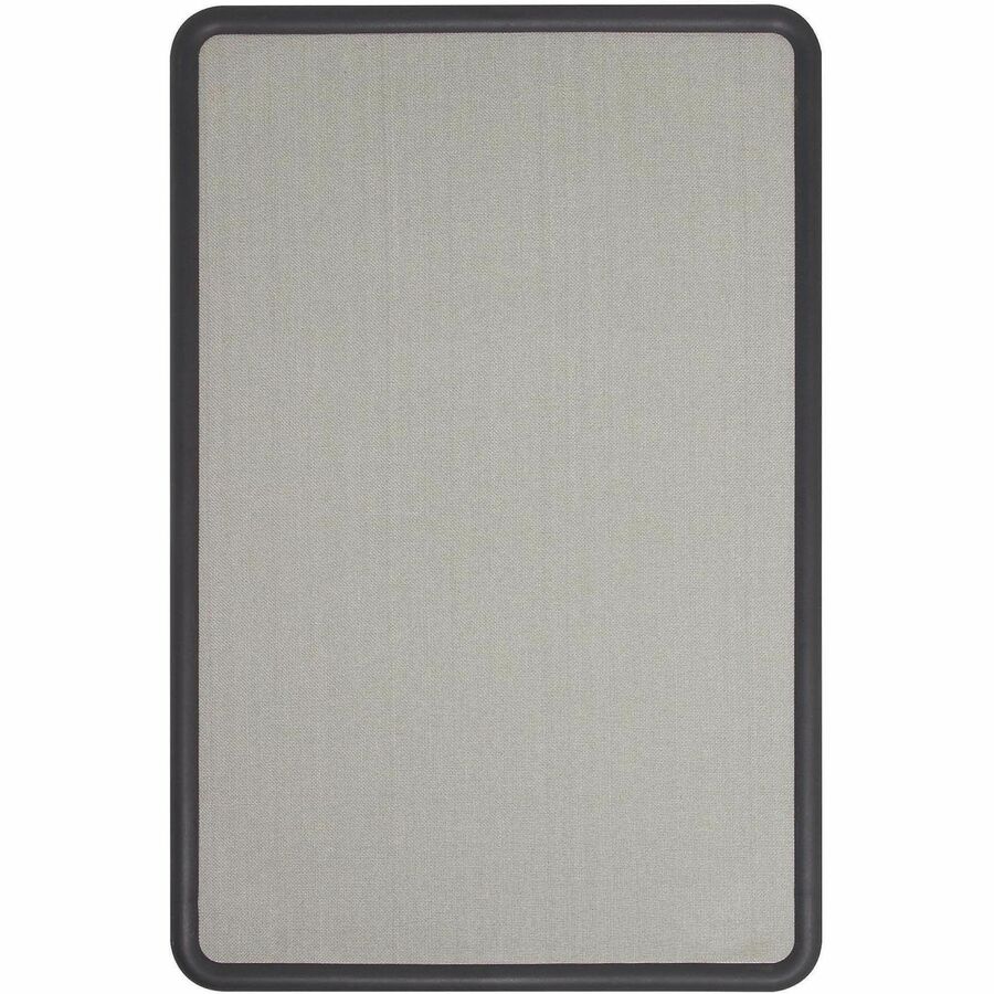 Quartet Contour Bulletin Board - 24" Board Height x 36" Board Width - Gray Fabric Surface - Durable, Self-healing - Black Frame - 1 Each