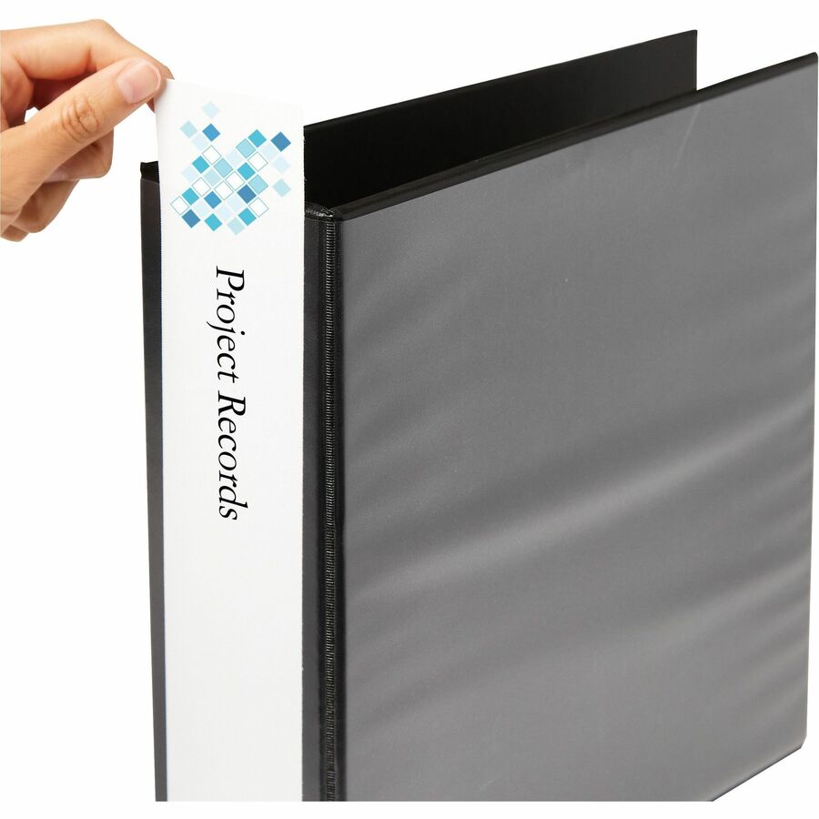 3.5" Width - 15 Capacity - For 3" Sheet - 3 x Rings - Ring Binder - Bright White - Card Stock