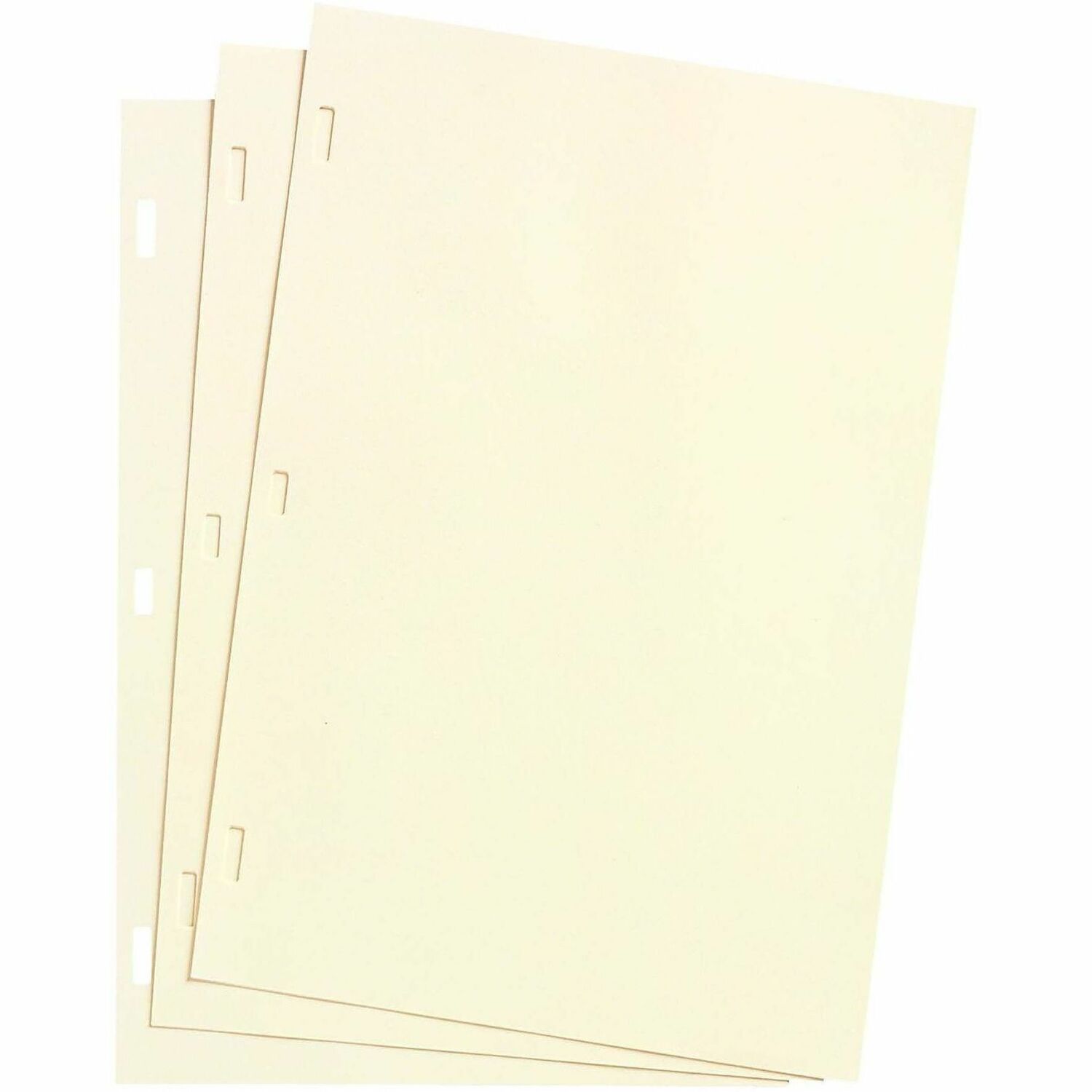 Wilson Jones Plain Ledger Paper - 28 lb - Letter - 8.50" x 11" Sheet Size - 3 x Holes - Ivory - Ivory Sheet(s) - 100 / Box