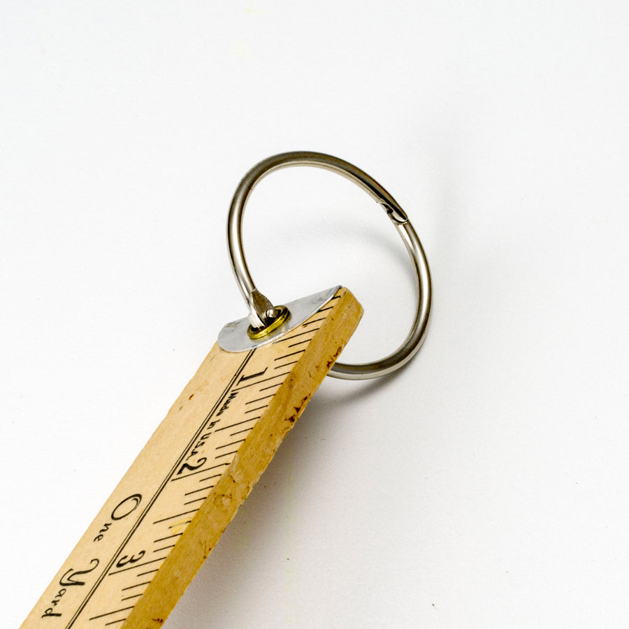 Officemate Loose-Leaf Book Rings - 1.5" Diameter - Silver - Metal - 100 / Box