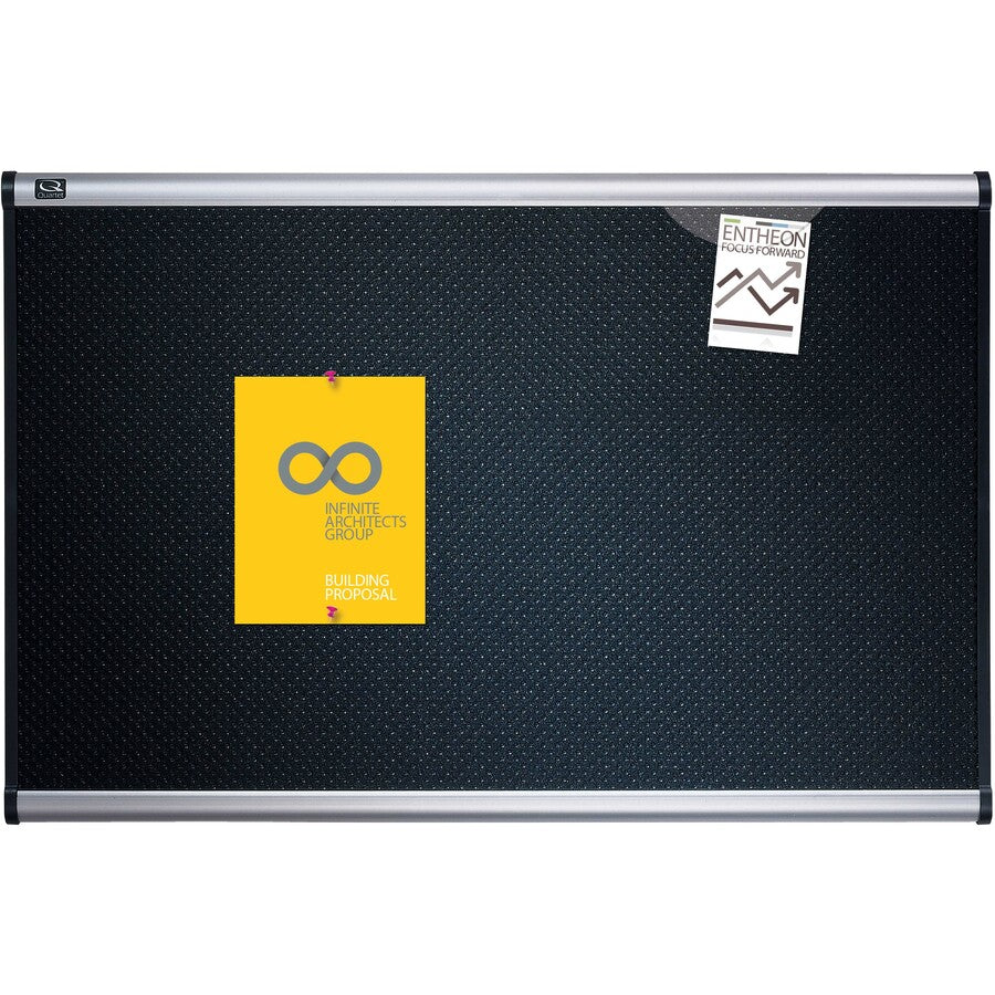 36" Board Height x 48" Board Width - Black Foam Surface - Self-healing - Silver Aluminum Frame - 1 Each
