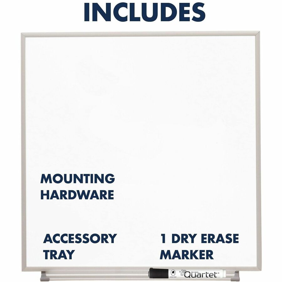 Quartet Matrix Whiteboard - 16" Board Height x 16" Board Width - White Surface - Magnetic, Durable - Silver Aluminum Frame - 1 Each