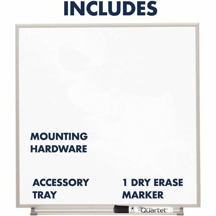 23" Board Height x 23" Board Width - White Natural Cork Surface - Magnetic, Durable - Silver Aluminum Frame - 1 / Each
