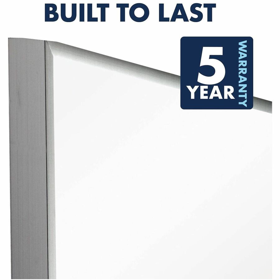 23" Board Height x 23" Board Width - White Natural Cork Surface - Magnetic, Durable - Silver Aluminum Frame - 1 / Each