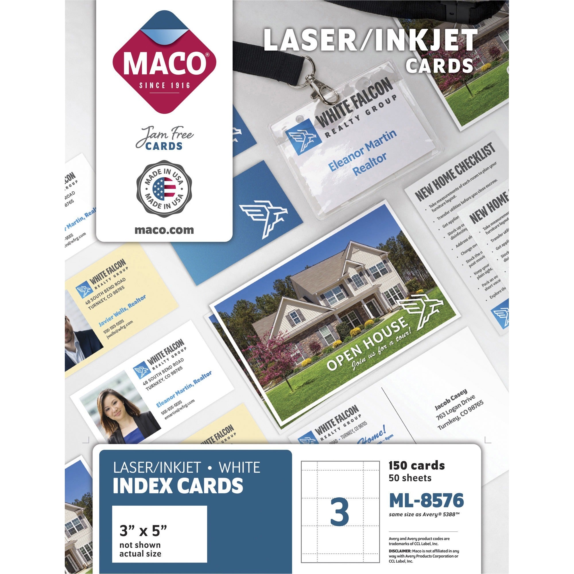 5" x 3" - Micro Perforated - White - 150 / Box