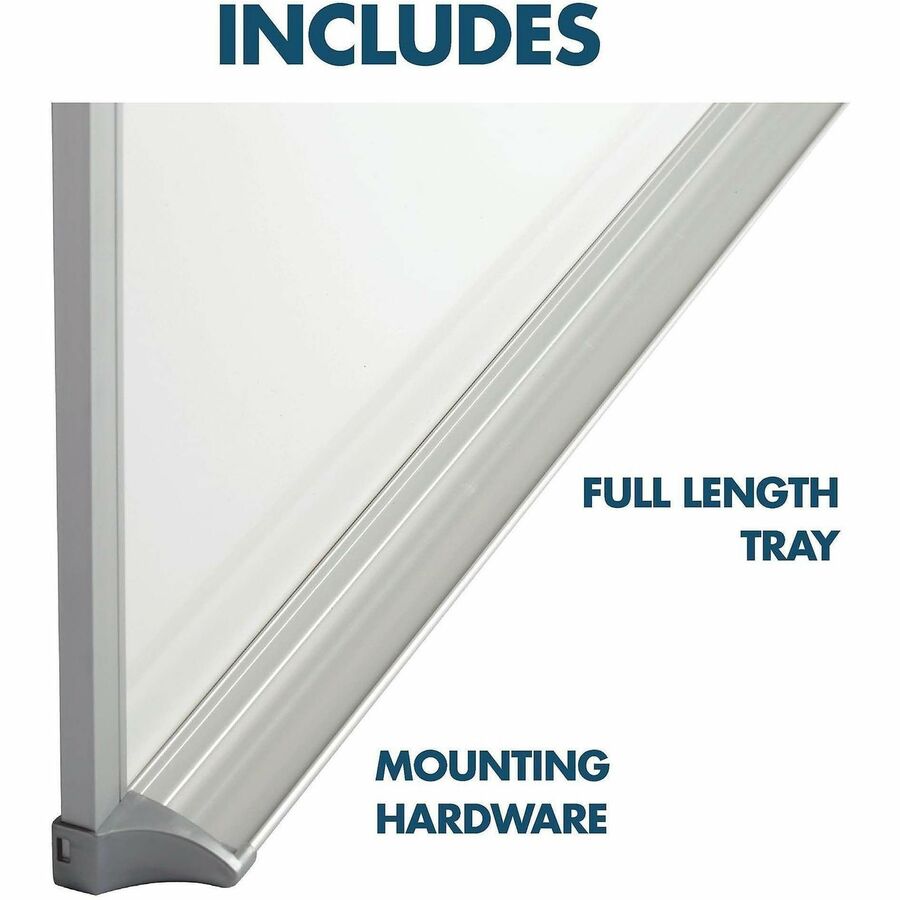 Quartet Porcelain Magenetic Whiteboard - 72" (6 ft) Width x 48" (4 ft) Height - White Porcelain Surface - Silver Aluminum Frame - Horizontal - Magnetic - 1 Each