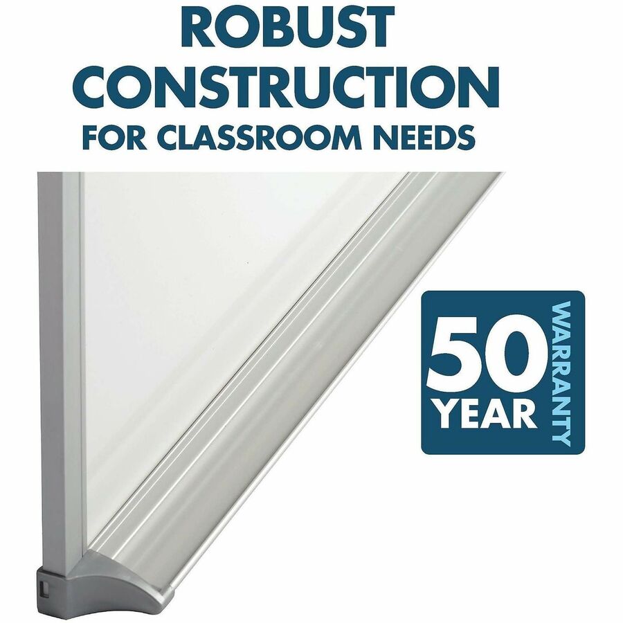Quartet Porcelain Magenetic Whiteboard - 72" (6 ft) Width x 48" (4 ft) Height - White Porcelain Surface - Silver Aluminum Frame - Horizontal - Magnetic - 1 Each