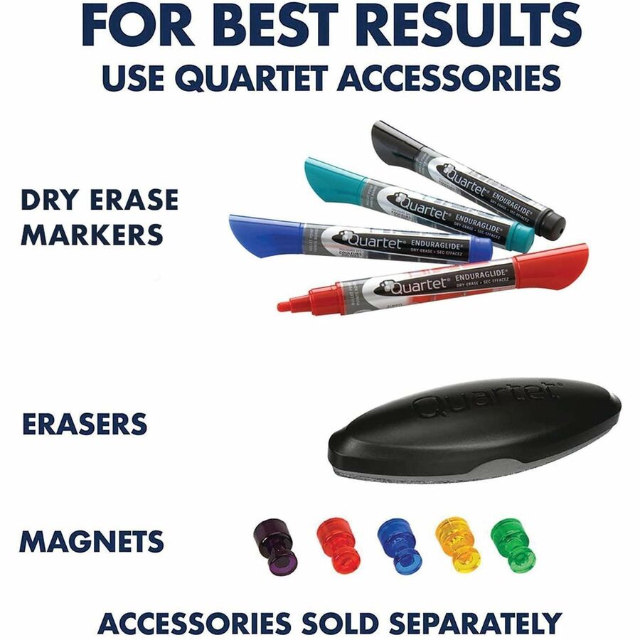 Quartet Porcelain Magenetic Whiteboard - 72" (6 ft) Width x 48" (4 ft) Height - White Porcelain Surface - Silver Aluminum Frame - Horizontal - Magnetic - 1 Each