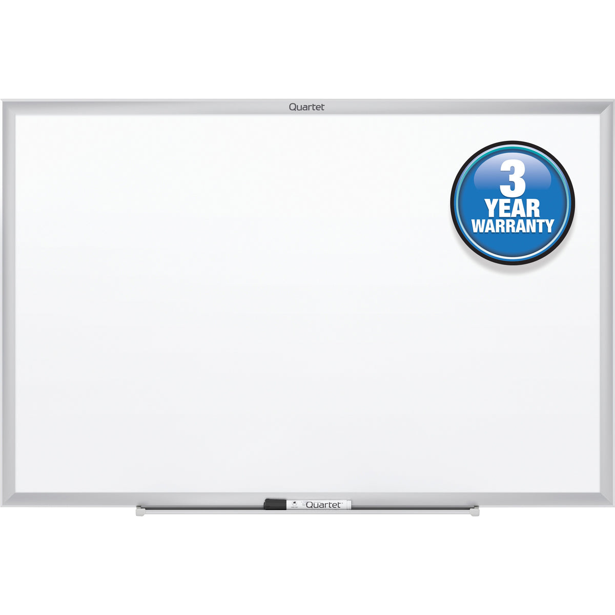 Quartet Classic Whiteboard - 36" (3 ft) Width x 24" (2 ft) Height - White Melamine Surface - Silver Aluminum Frame - Horizontal/Vertical - Durable, Smooth Surface, Flexible - 1 Each