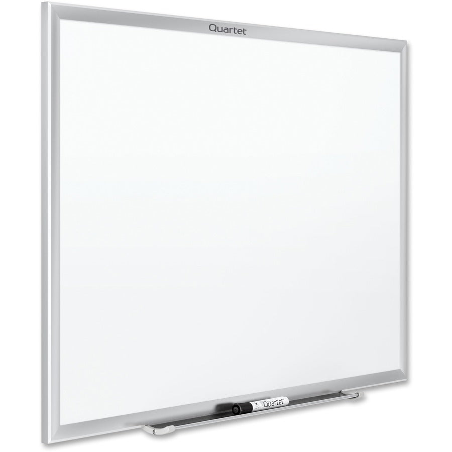 Quartet Classic Whiteboard - 36" (3 ft) Width x 24" (2 ft) Height - White Melamine Surface - Silver Aluminum Frame - Horizontal/Vertical - Durable, Smooth Surface, Flexible - 1 Each