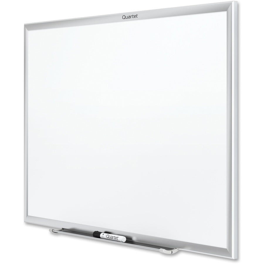 Quartet Classic Whiteboard - 72" (6 ft) Width x 48" (4 ft) Height - White Melamine Surface - Silver Aluminum Frame - Horizontal/Vertical - Durable, Smooth Surface, Flexible - 1 Each - TAA Compliant