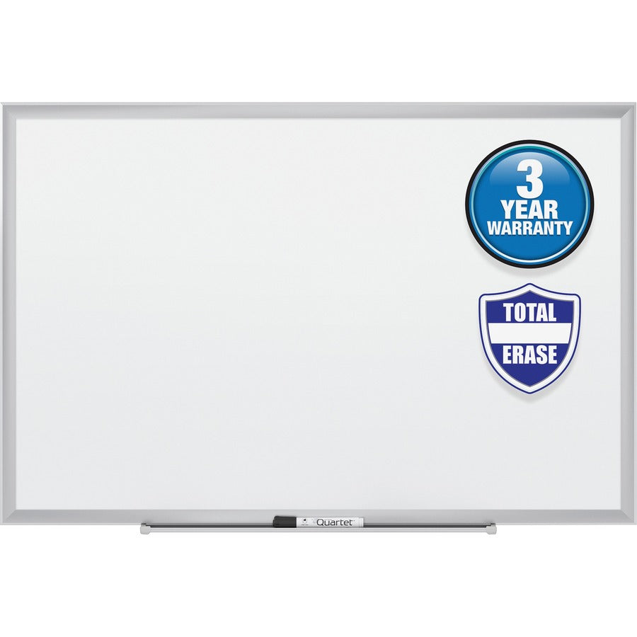 Quartet Classic Whiteboard - 72" (6 ft) Width x 48" (4 ft) Height - White Melamine Surface - Silver Aluminum Frame - Horizontal/Vertical - Durable, Smooth Surface, Flexible - 1 Each - TAA Compliant