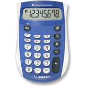 8 Digits - LCD - Battery Powered - 0.7" Height x 3.1" Width x 4.8" Depth - Blue, Gray - 1 Each