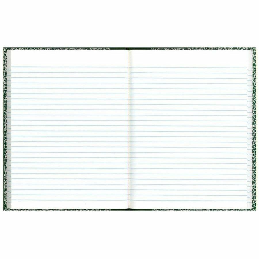96 Sheets - Sewn - 7 1/8" x 10 1/8" Sheet Size - White Paper - Green Marble Cover - Recycled - 1 Each
