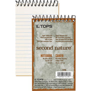 50 Sheets - Spiral - 3" x 5" Sheet Size - White Paper - Recycled - 1 Each