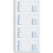 Spiral Bound - 2 Part - Carbonless Copy - 2.75" x 5" Form Size - 11" x 5.50" Sheet Size - White - 1 Each
