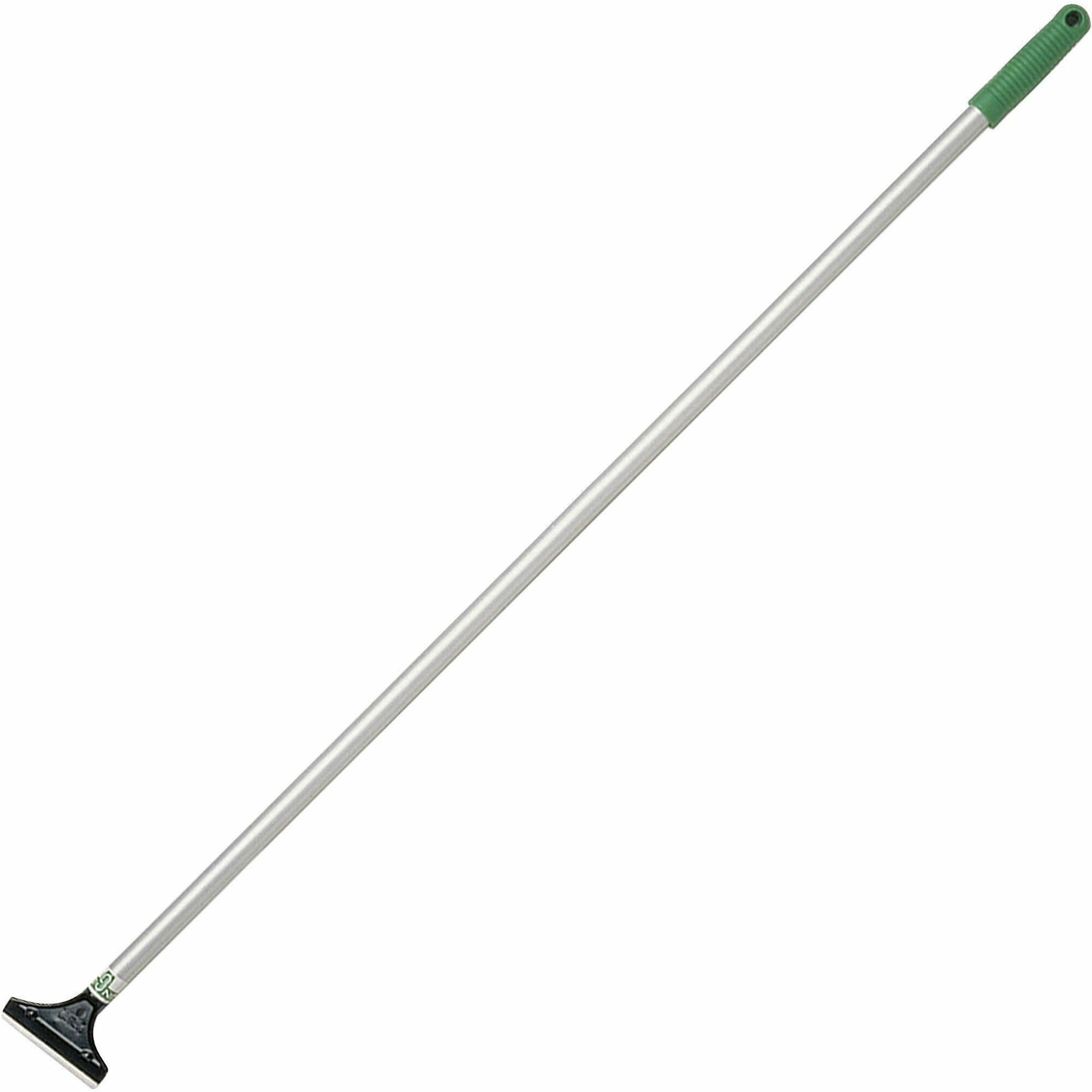 Unger 4" Light-duty Scraper - 4" Carbon Steel Blade - 48" Aluminum Handle - Hanging Hole, Ergonomic Handle, Light Duty - Gray - 1Each