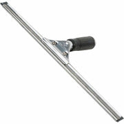 Unger 16" Pro Stainless Steel Complete Squeegee - 16" Rubber Blade - Rubber Handle - 3.5" Height x 1.5" Width x 16" Length - Ergonomic Handle, Non-slip Grip - 1Each