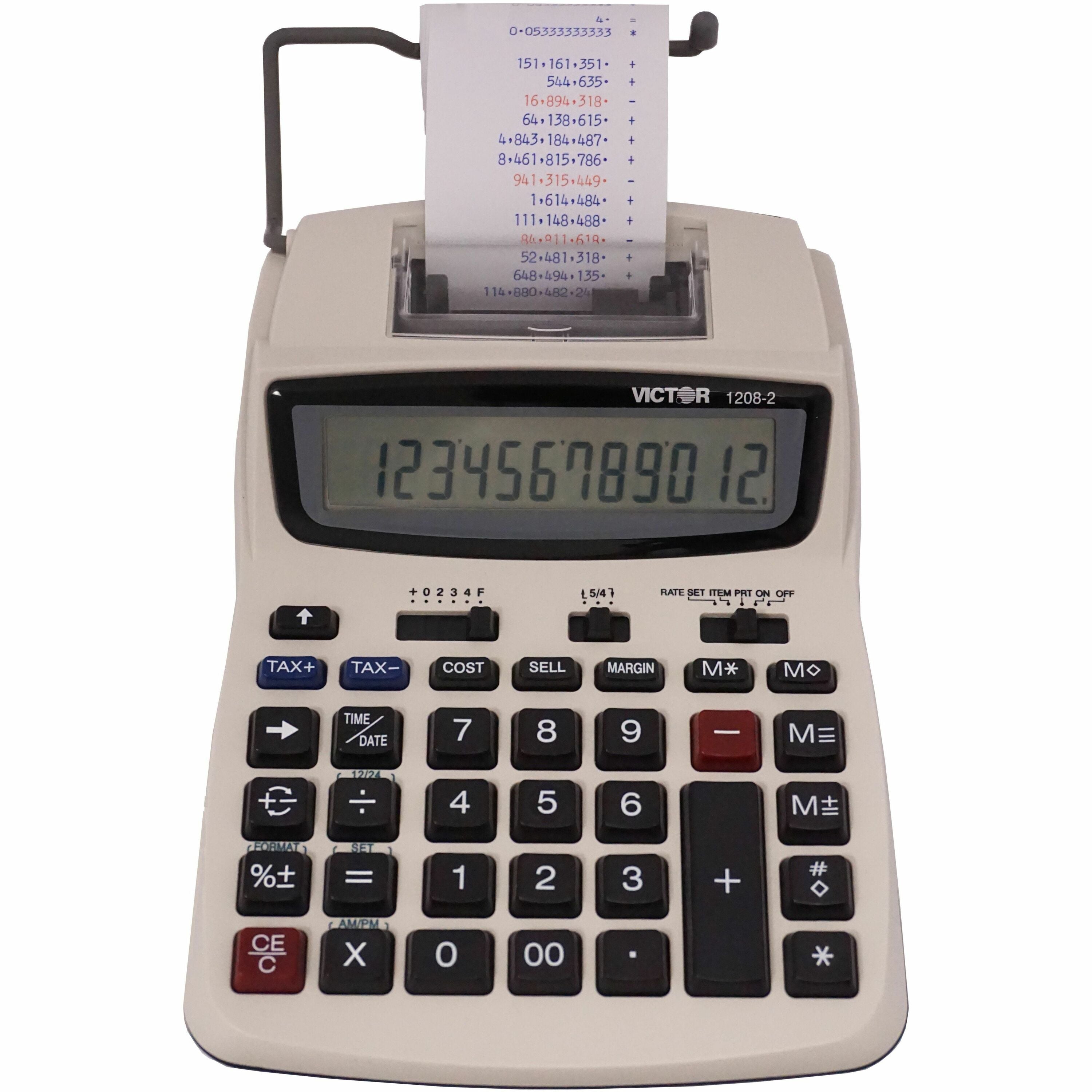 Extra Large Display, Clock, Date, Sign Change, Environmentally Friendly, Independent Memory, 4-Key Memory - AC Supply/Power Adapter Powered - 1.5" Height x 6" Width x 7.5" Depth - White - 1 Each