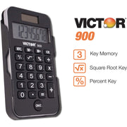 Protective Hard Shell Cover, Big Display, Independent Memory, Dual Power - 0.55" - 8 Digits - LCD - Battery/Solar Powered - 0.3" Height x 2.5" Width x 4.3" Depth - Black - Rubber - 1 Each