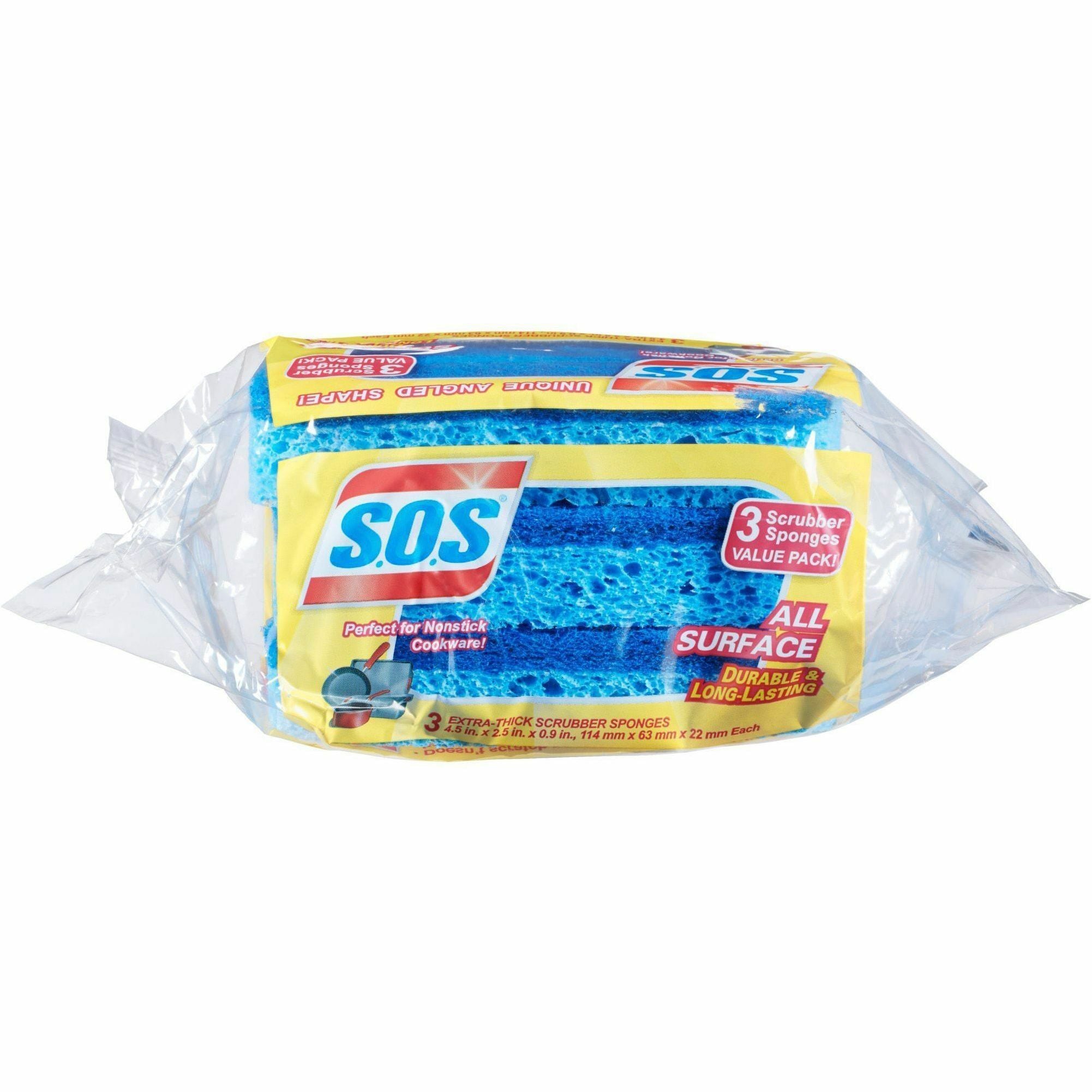 5.3" Height x 3" Width x 0.9" Depth - 3 / Pack - Cellulose - Blue
