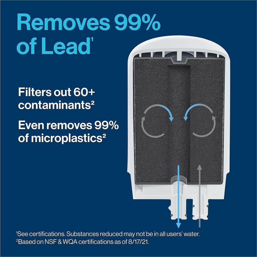Faucet - 100 gal Filter Life (Water Capacity) - 1 Each - White, Blue
