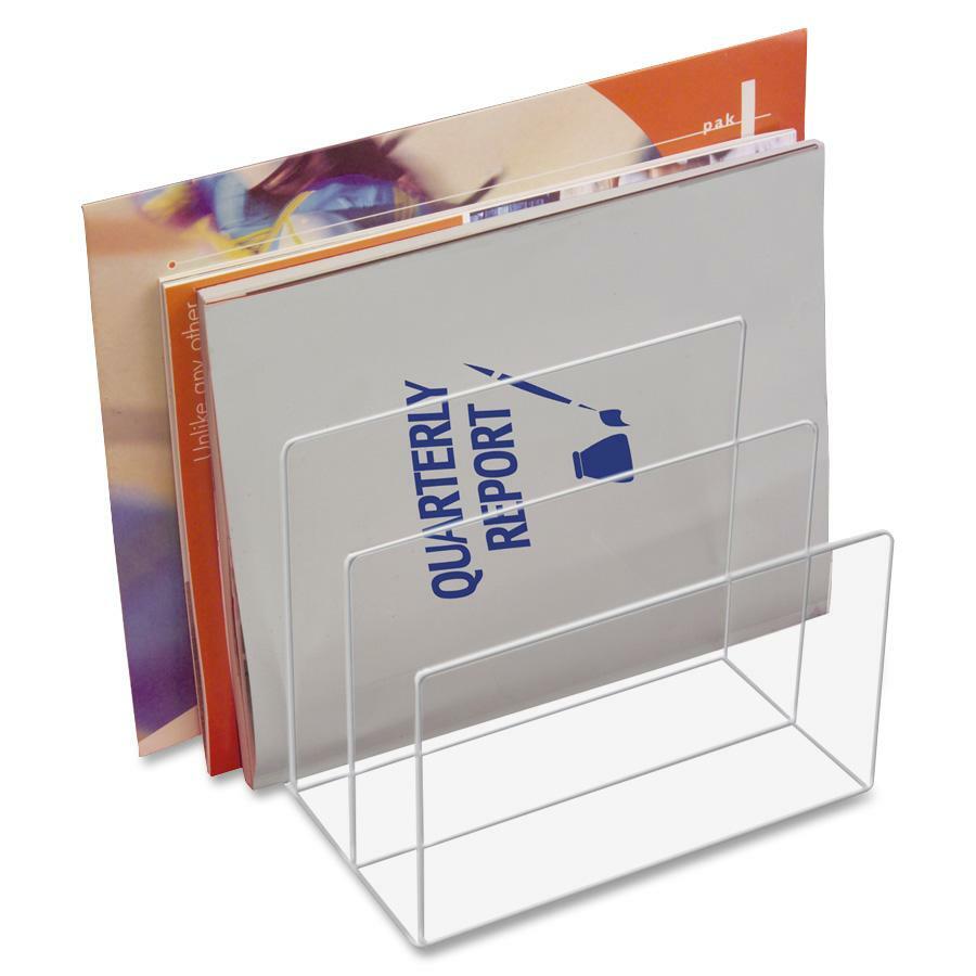 3 Compartment(s) - Compartment Size : 2" - 7.50" Height x 8" Width x 6.50" Depth - Desktop - Non-skid Base - Clear - Acrylic - 1 Each