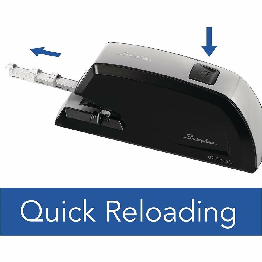 Staples Upto 20 Sheet of 20lb Paper - Holds Upto 210 Staple - Full Strip - Staple Size: 0.25" - Black - Plastic - 1 Each