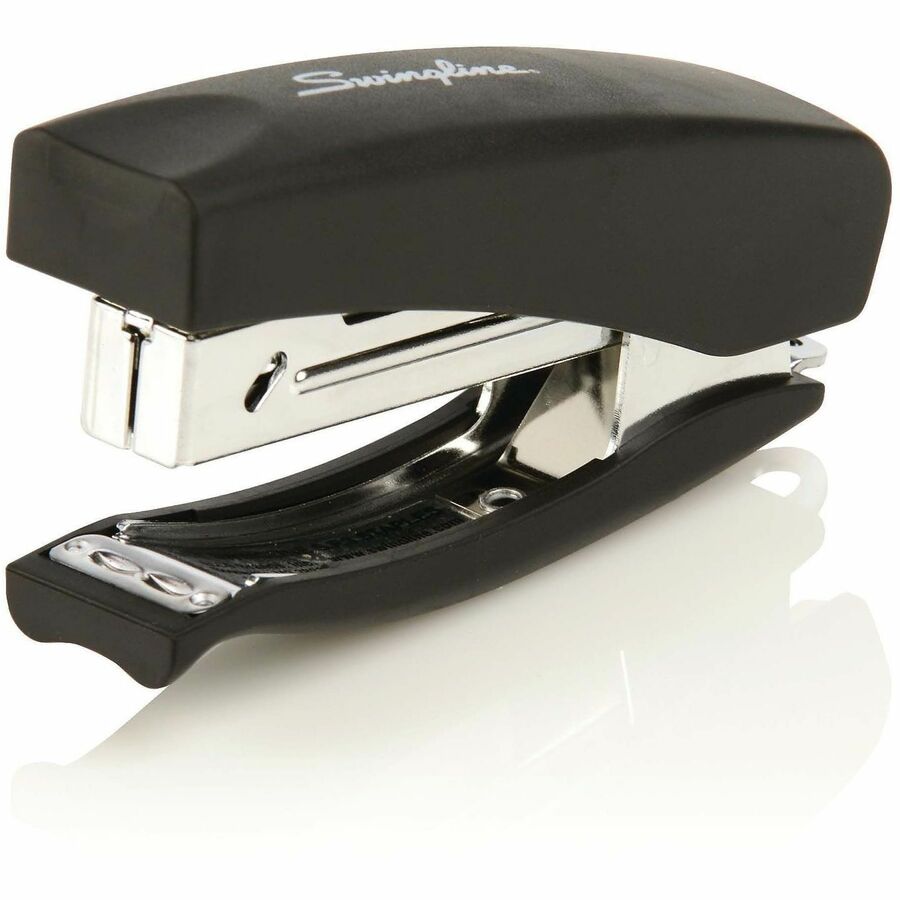 Staples Upto 20 Sheet of 20lb Paper - Holds Upto 105 Staple - Half Strip - Staple Size: 0.25" - Black - Metal - 1 Each