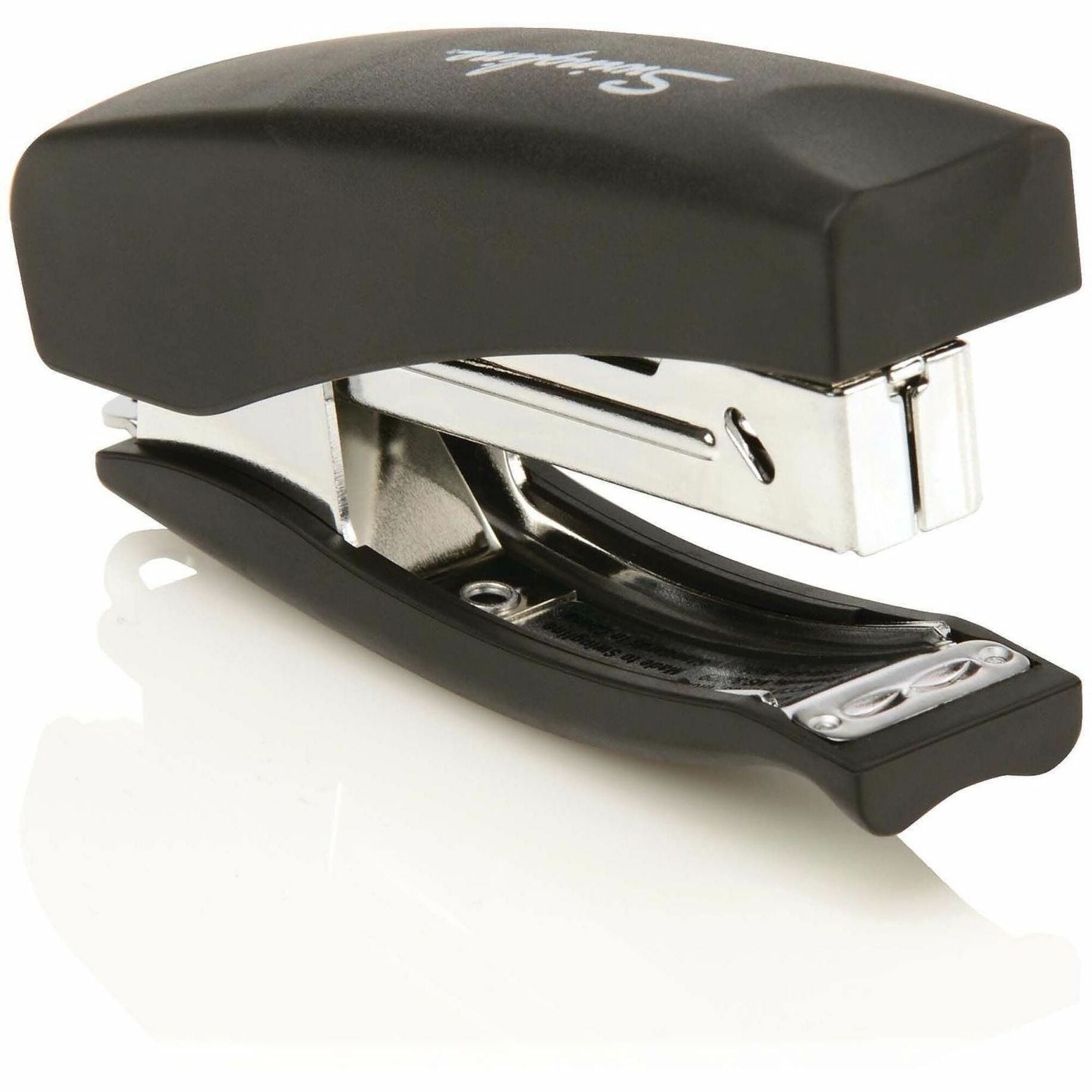 Staples Upto 20 Sheet of 20lb Paper - Holds Upto 105 Staple - Half Strip - Staple Size: 0.25" - Black - Metal - 1 Each