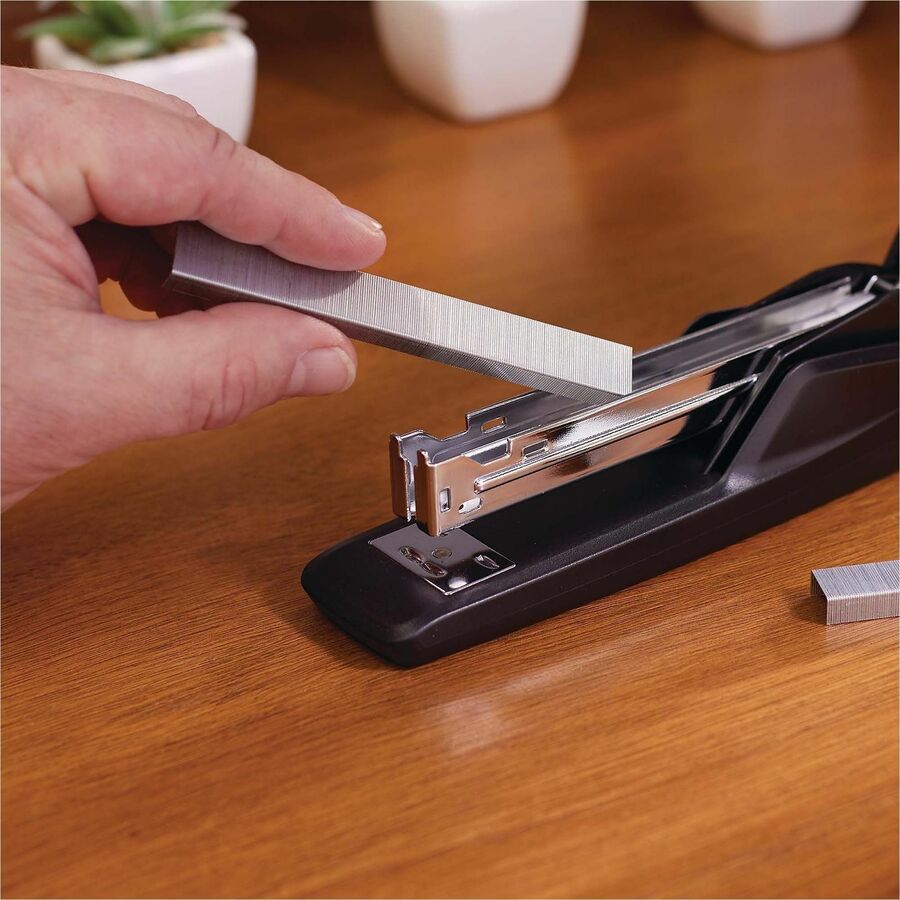 Staples Upto 15 Sheet of 20lb Paper - Holds Upto 210 Staple - Full Strip - Staple Size: 0.25" - Black - Plastic - 1 Each