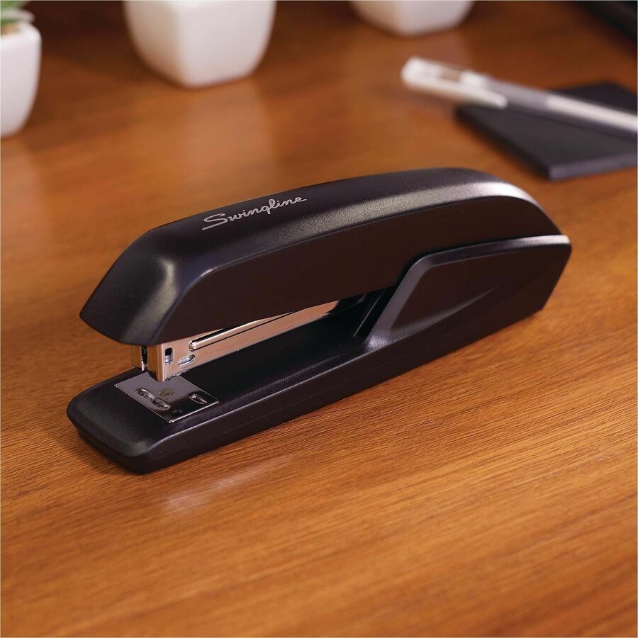 Staples Upto 15 Sheet of 20lb Paper - Holds Upto 210 Staple - Full Strip - Staple Size: 0.25" - Black - Plastic - 1 Each