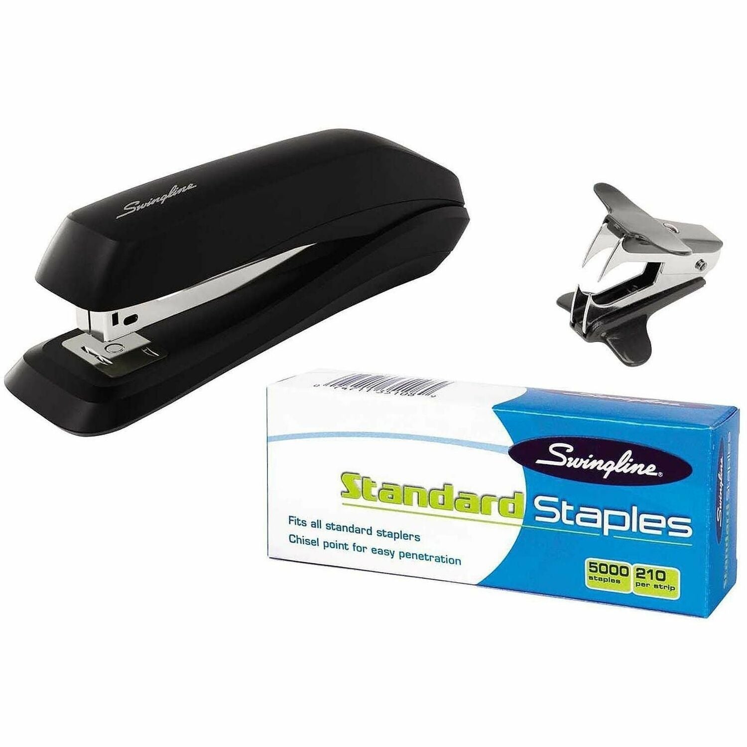 Staples Upto 15 Sheet of 20lb Paper - Holds Upto 210 Staple - Full Strip - Staple Size: 0.25" - Black - Plastic - 1 Each