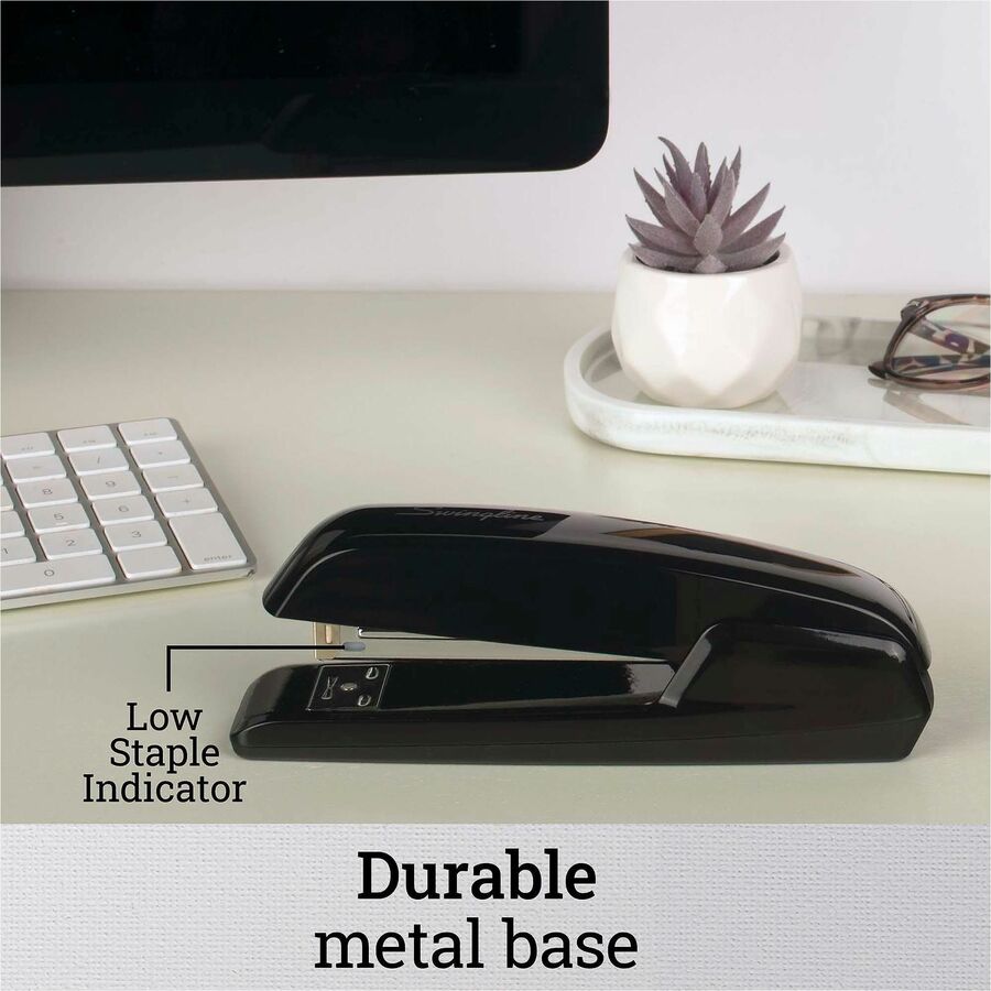 Staples Upto 20 Sheet of 20lb Paper - Holds Upto 210 Staple - Full Strip - Staple Size: 0.25" - Black - Metal - 1 Each