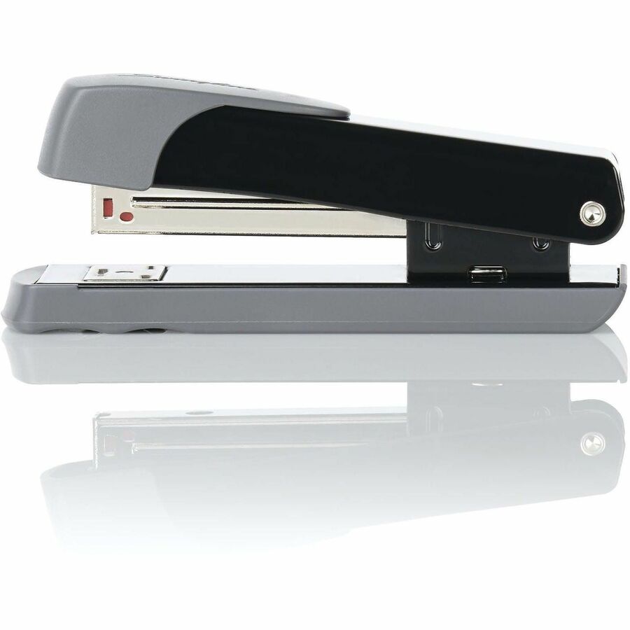 Staples Upto 20 Sheet of 20lb Paper - Holds Upto 210 Staple - Half Strip - Staple Size: 0.25" - Top Loading - Black - Metal - 1 Each