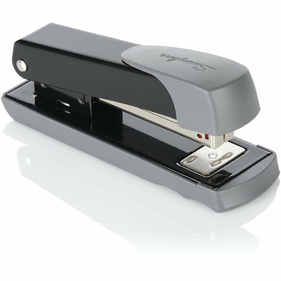Staples Upto 20 Sheet of 20lb Paper - Holds Upto 210 Staple - Half Strip - Staple Size: 0.25" - Top Loading - Black - Metal - 1 Each