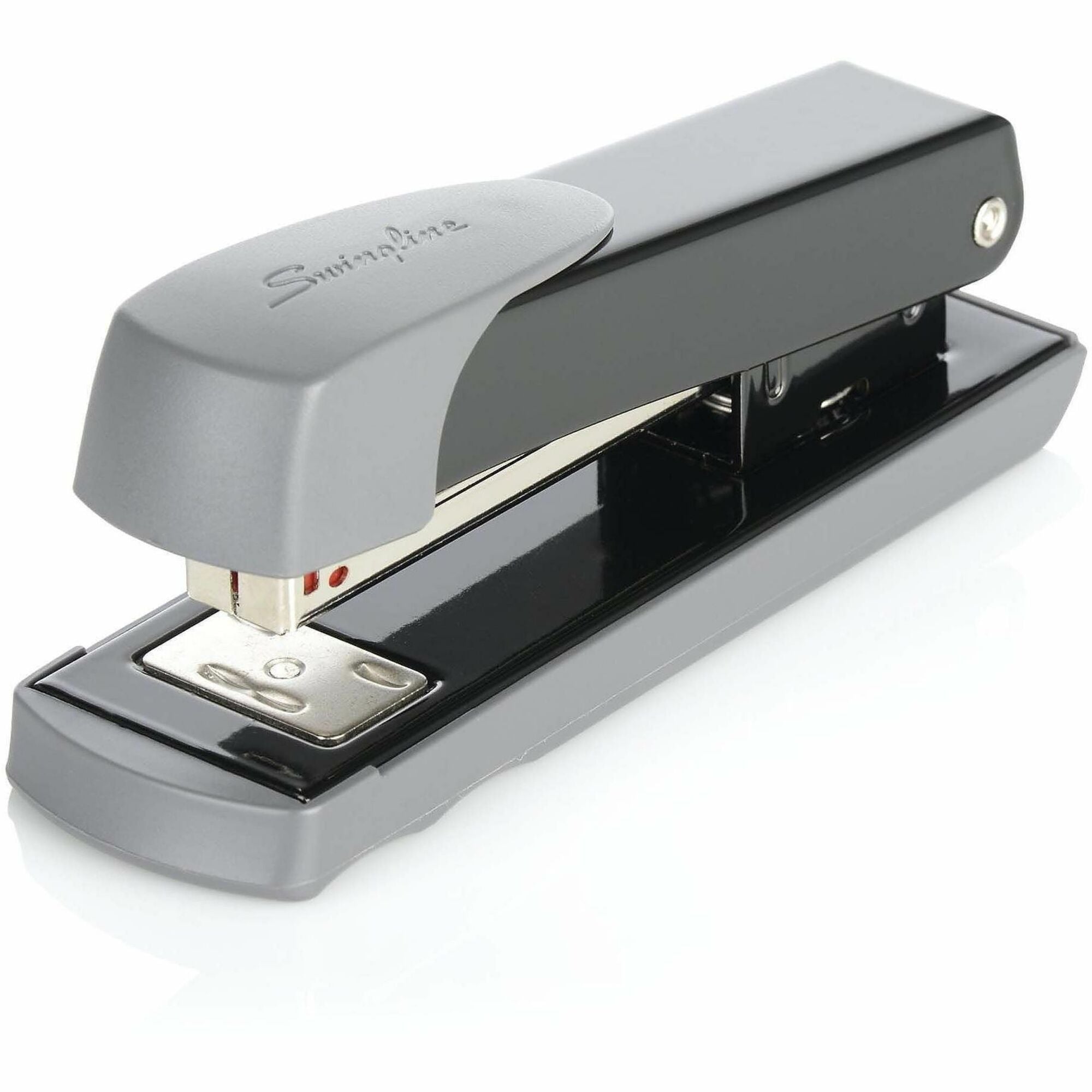 Staples Upto 20 Sheet of 20lb Paper - Holds Upto 210 Staple - Half Strip - Staple Size: 0.25" - Top Loading - Black - Metal - 1 Each
